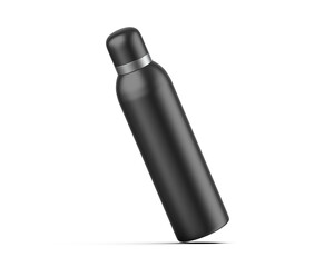 Blank aluminum deodorant spray can for branding and mock up. 3d render illustration.