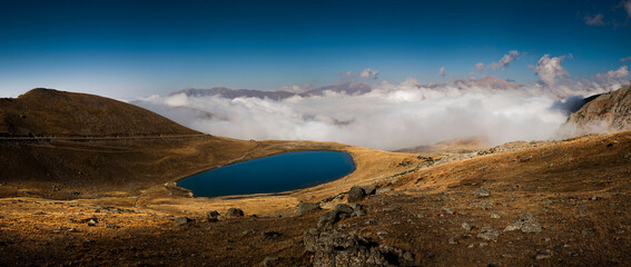 Aygir lakes. Crater lakes in Trabzon mountains. Beautiful mountain and lake views. Trabzon