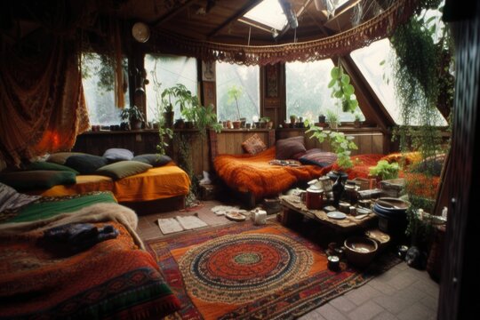 "Tantric Tree House Chill Dome at Pagan Woodstock" - A Serene Escape Amidst Nature's Blissful Abode.