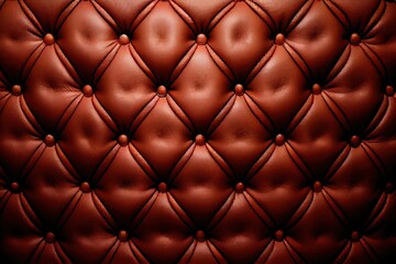 Quilted Leather Texture in Close-up: A Detailed and Luxurious Frontal Photo