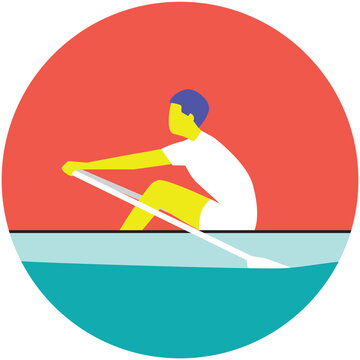 JO- icone, homme aviron