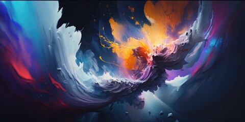 Mindful Abstract Painting: A Cinematic Concept Art in Pho