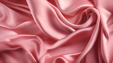 Obraz premium Smooth and Soft pink Satin Silk Background. Generative AI