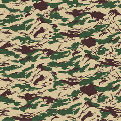 Seamless Brushstroke Camouflage Pattern