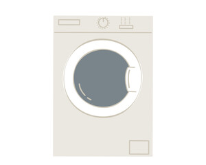 Washing machine isolated on white background, vector illustration