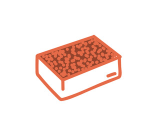 Sponge for washing dishes, vector illustration