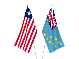 Tuvalu and Liberia flags
