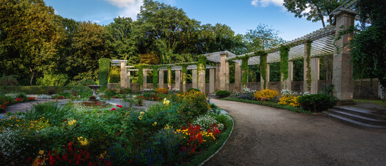 Panoramic view of Rose Garden (Rosengarten) at Tiergarten park - Berlin, Germany © diegograndi