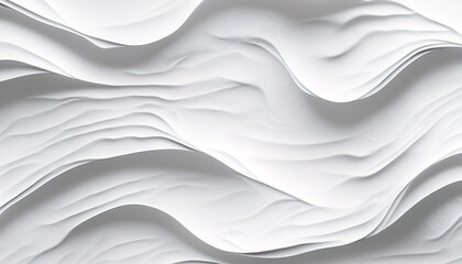 Abstract white background - Horizontal Wavy White Lines on a Minimalist Background- ai generated Generative AI