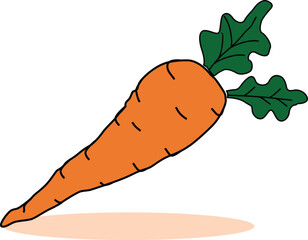 Easter Carrot Fresh Vector Illustration