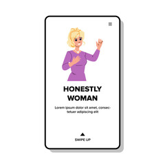 honestly woman vector