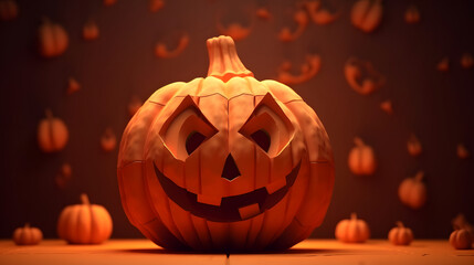 halloween pumpkin on a black background