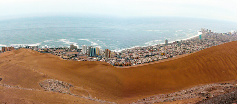 Panoramic of Iquique with the great dune, Chile