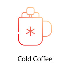 Cold Coffee icon. Suitable for Web Page, Mobile App, UI, UX and GUI design
