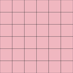 Thin Grid Pale Pink and Black