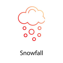 Snowfall icon. Suitable for Web Page, Mobile App, UI, UX and GUI design