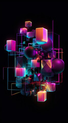 A dynamic abstract background featuring interlocking