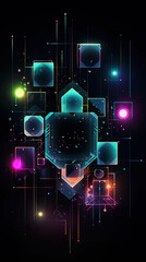 A dynamic abstract background featuring interlocking