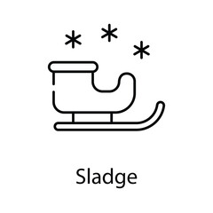 Sleigh icon. Suitable for Web Page, Mobile App, UI, UX and GUI design