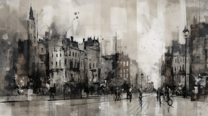 Naklejka premium old street