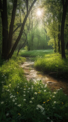 Obraz premium morning in the forest