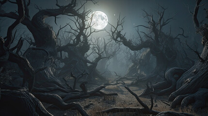 halloween night scene