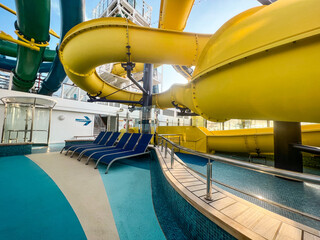 Yellow Waterpark Slide 