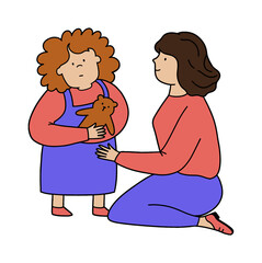 Illustration of a behavior of a child with autism.