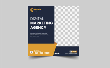 Obraz premium Digital marketing agency social media and post template