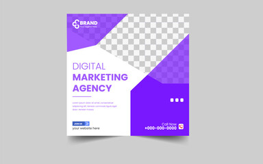 Digital marketing agency social media and post template