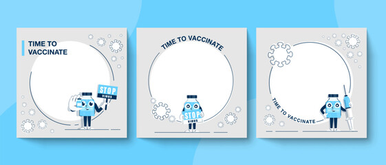 Public relations campaign banner to educate about the Coronavirus Covid 19 vaccine