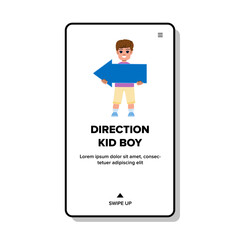 direction kid boy vector