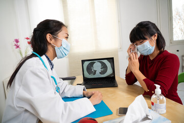 Doctor announcing an unfavorable diagnosis to his patient.