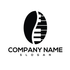 coffee music abstract logo design
