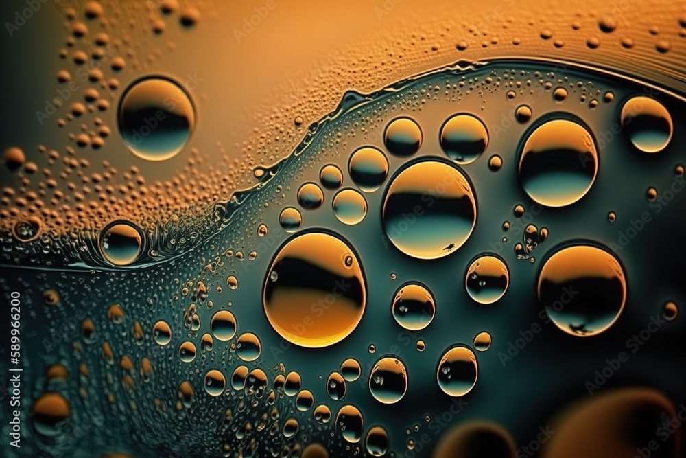 Poster water droplets on a window, a textured abstraction generative ai