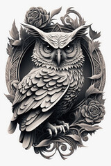 Fototapeta premium Owl digital art