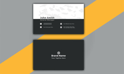 Creative modern name card and business card modern black and white business card design Double sided creative business card template. portrait and landscape orientation. Horizontal and vertical layout