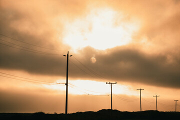 Fototapeta na wymiar A sunset in California