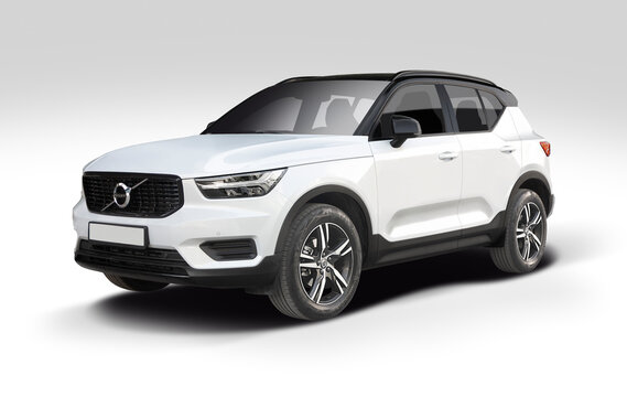 Volvo XC40 SUV car isolated on white background, 5 July 2022, Thessaloniki, Greece	
