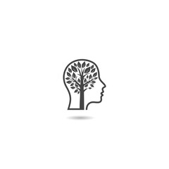 Mind Tree Brain icon with shadow