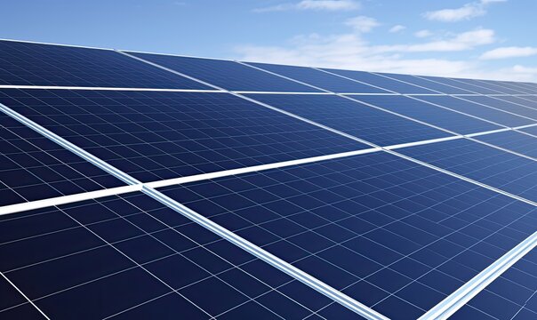 Solar panels provide green energy through photovoltaic modules Creating using generative AI tools