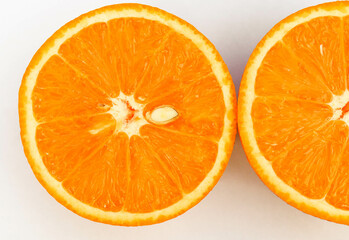 Orange fruit isolated on white background.