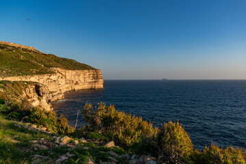Fototapeta na wymiar Miġra Ferħa (limits of Baħrija, Malta) and its surroundings