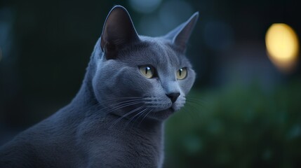 Fototapeta premium Dreamy Nights with Russian Blue