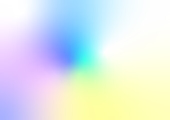 水色や黄色や青が輝いたカラフルなグラデーション背景。A colorful gradation background with light blue, yellow and blue.
