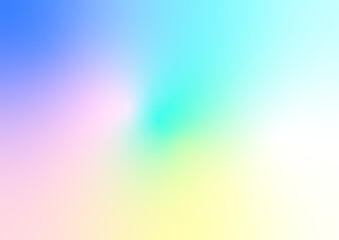 パステルカラーの青や黄色のカラフルなグラデーション背景。Pastel blue and yellow colorful gradient background.