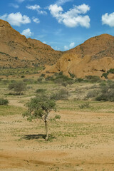 Namibian the big rocks of Spitzkoppe in Damaraland, landscape, background
