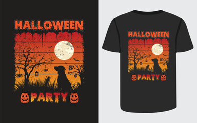 Halloween T shirt Design template 