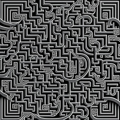 Abstract colorful maze labyrinth wallpaper, Generative AI