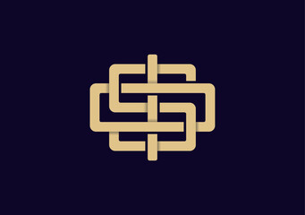 Modern luxury and elegant logo concept letter I S O with a gold color